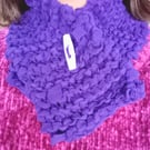 Knitted neck warmer recycled fleece