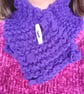 Knitted neck warmer recycled fleece