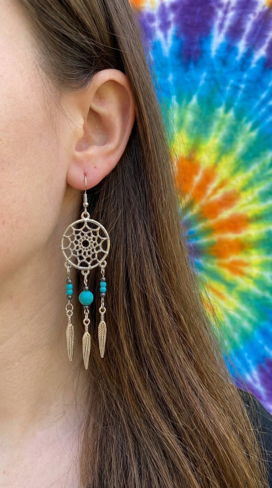 Silver Dream Catcher Earrings