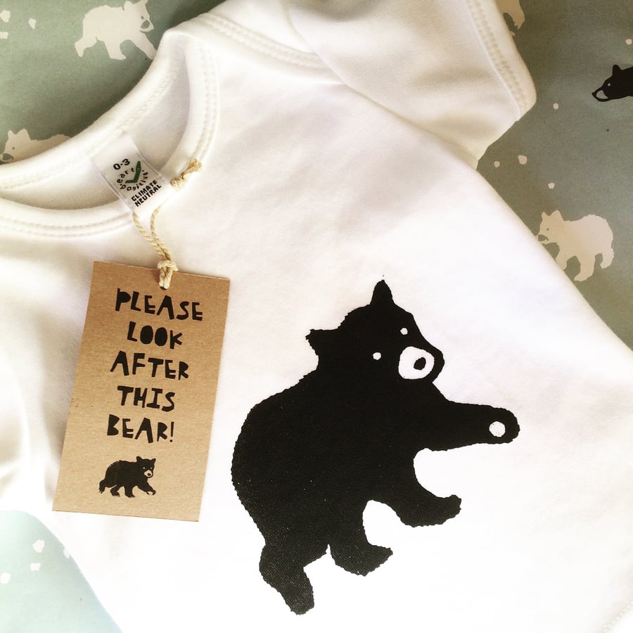 Baby bear organic cotton t shirt