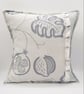 Pastel green 16" envelope backed cushion with frill detail.   - Image 8