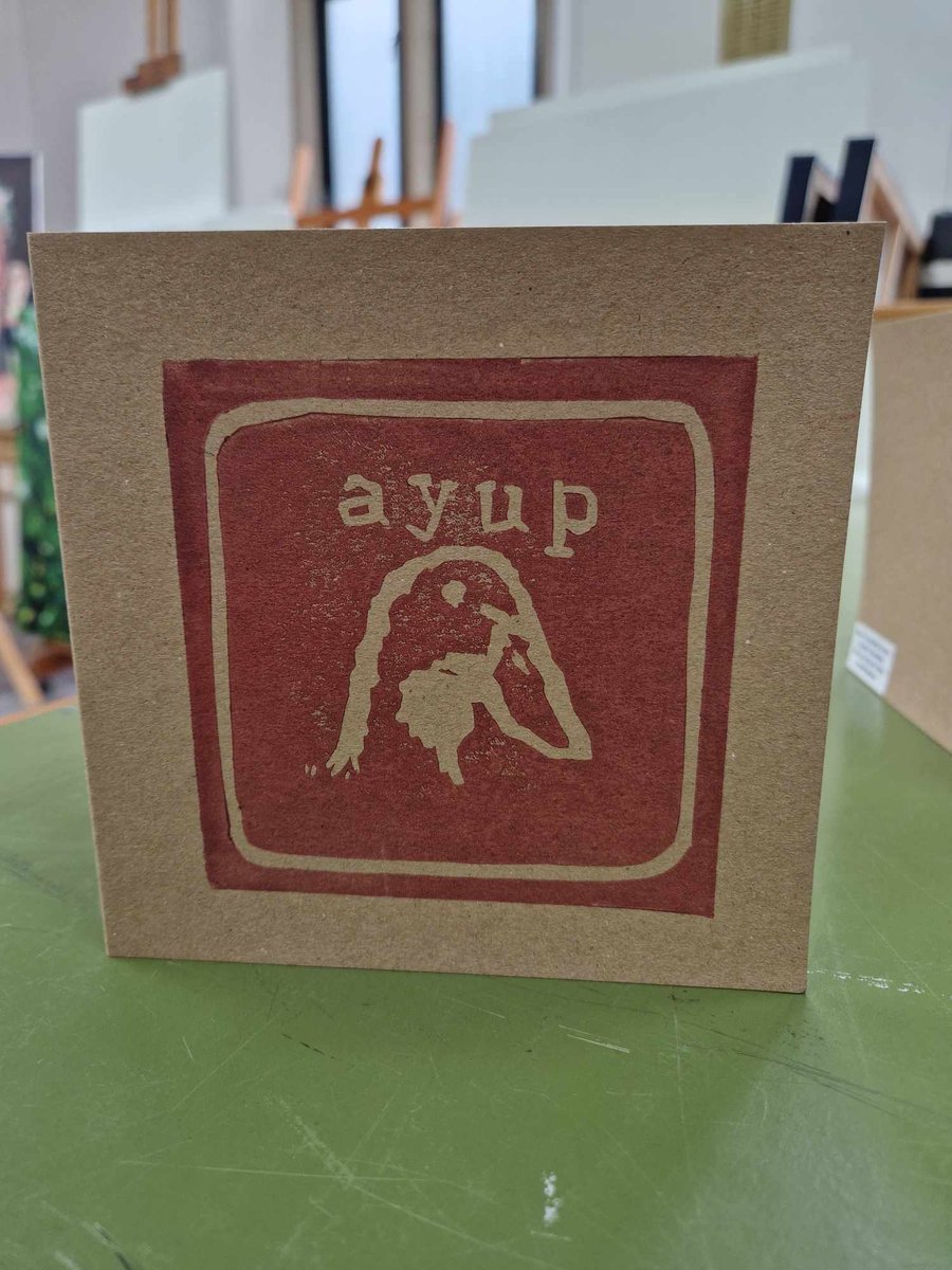 Ayup duck. 6x6 inch card with envelope. 