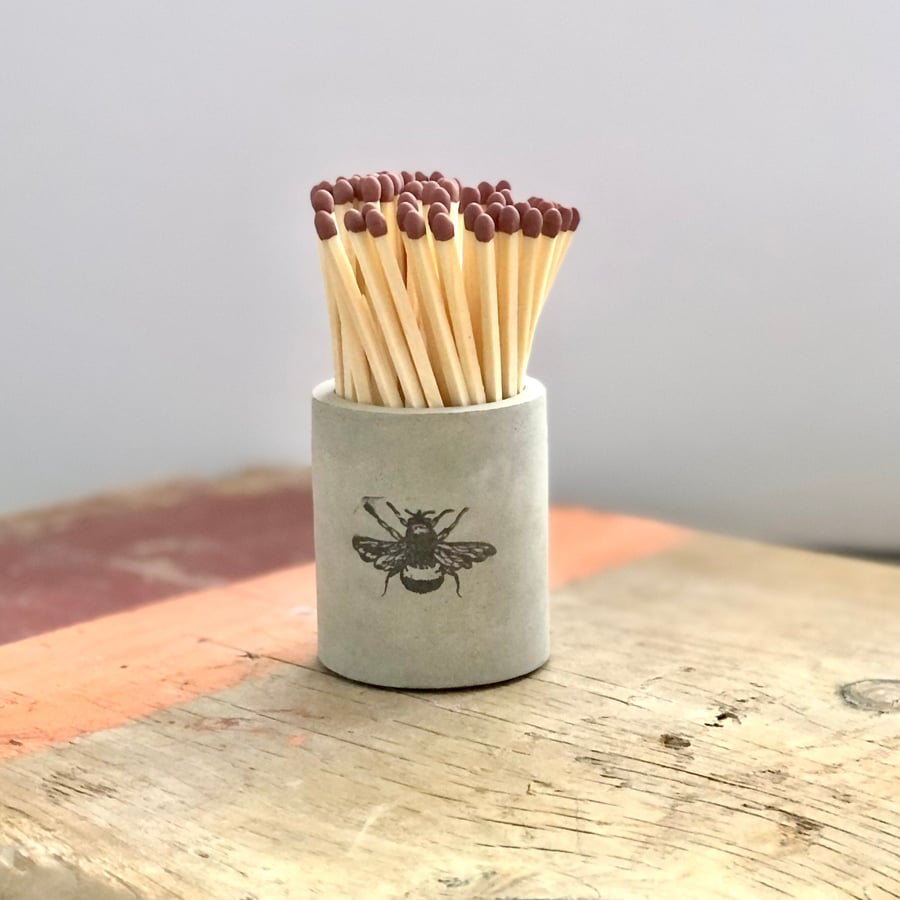 Unique Concrete Tea Light Holders Matchstick Holders Gift