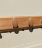 Handcarved Oak Pebbles Coat Rack - Image 3