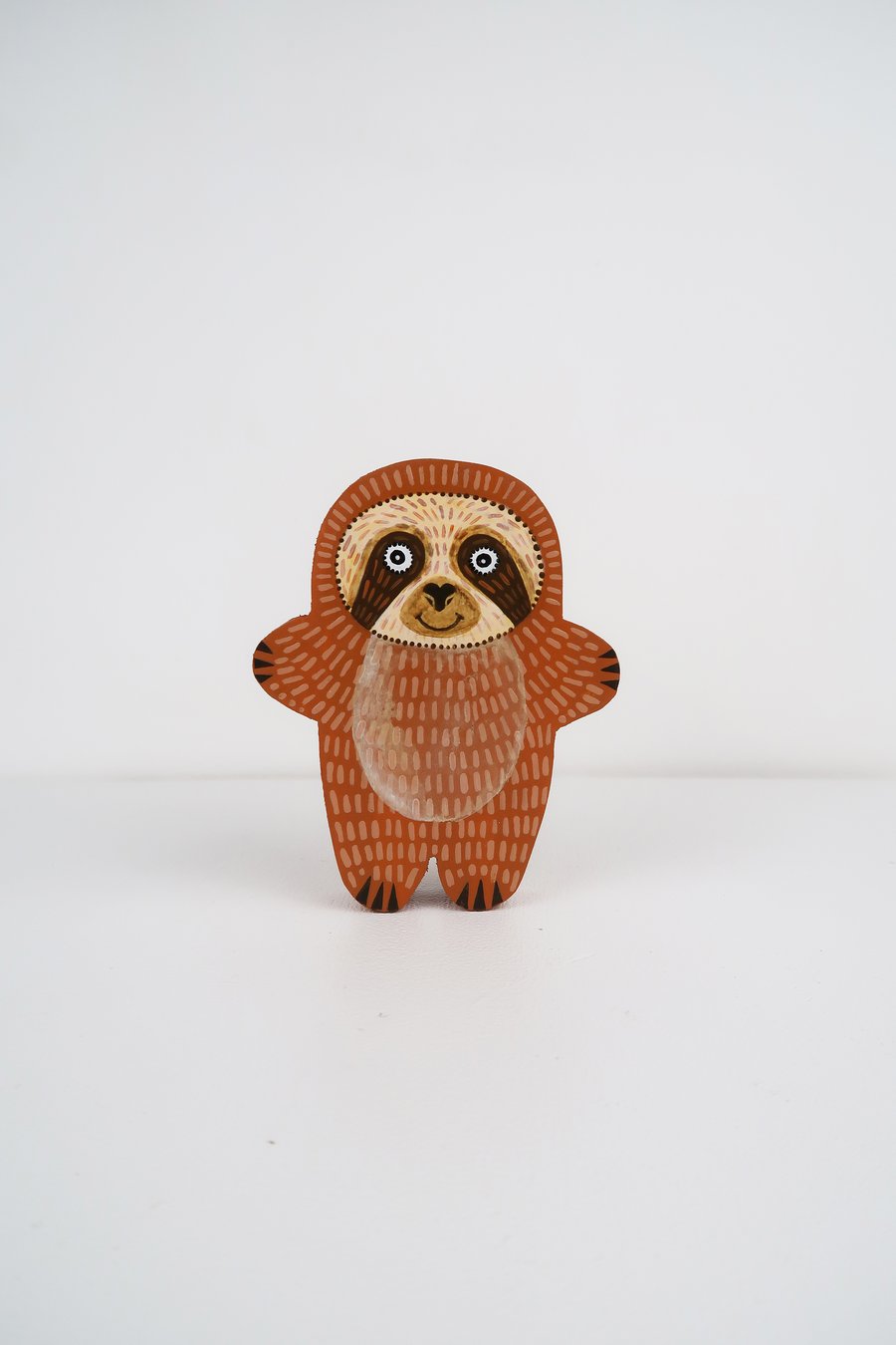 SLOTH wooden ornament, cute home decor, animal lover gift