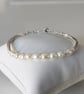 Sterling Silver Pearl Noodle Bracelet – 5mm Rice Pearls, Adjustable Slider Clasp - Image 9