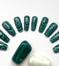 Malachite Press on Nails