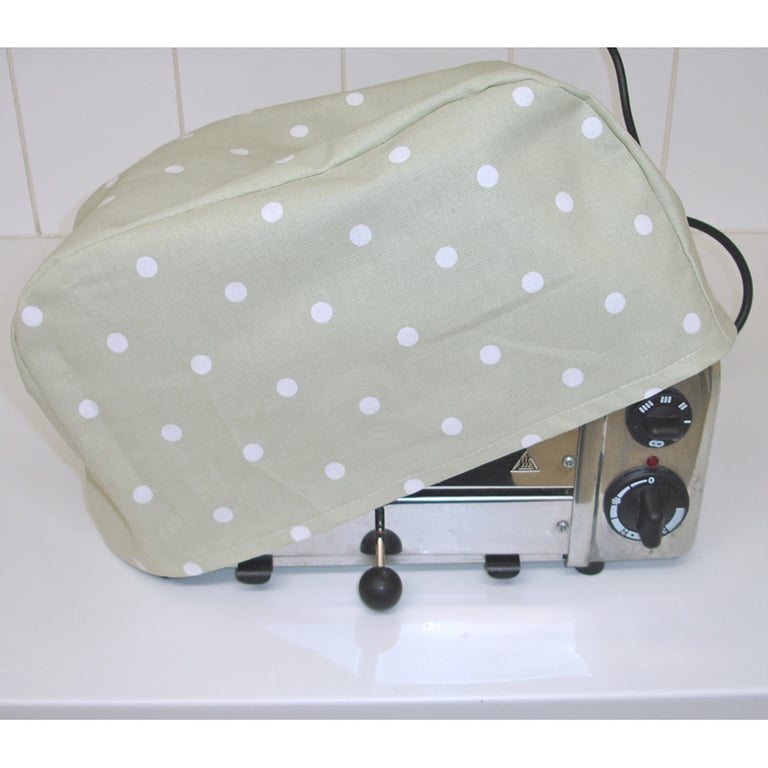 Toaster Cover Polka Dots Dualit 4 Slice Toaster Dust Cover NOT PADDED Green