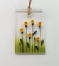 Fused Glass Sunflower Suncatcher: Handmade Garden & Patio Decor - Image 3