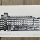 Express Building Manchester Art Print - Art Deco Architecture - Original Art