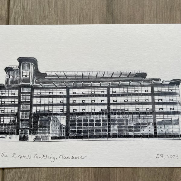Express Building Manchester Art Print - Art Deco Architecture - Original Art