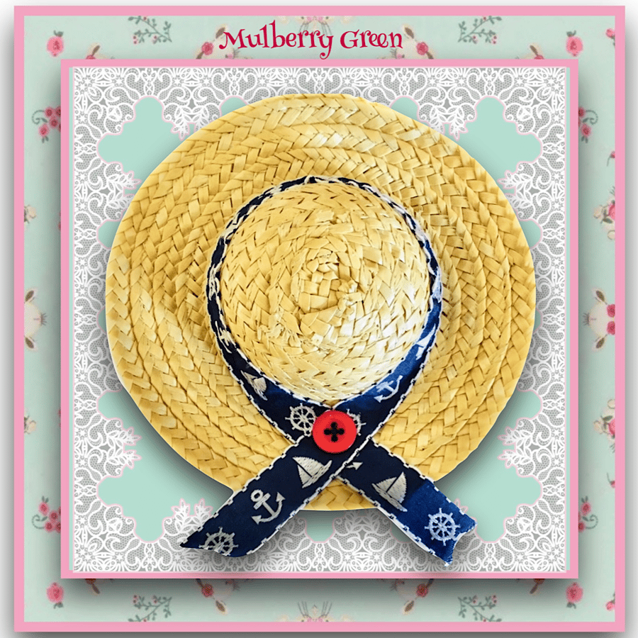 Nautical Trimmed Hat to fit the Mulberry Green characters 