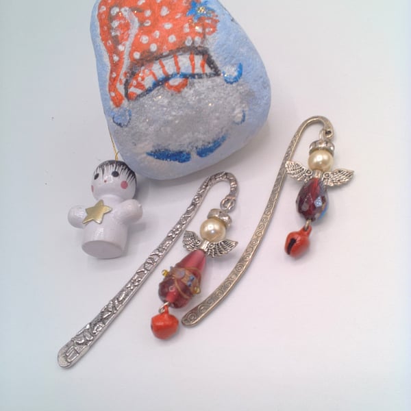 Christmas Angel Bookmark with a Bell, Teacher's Gift, Bookmark, Secret Santa