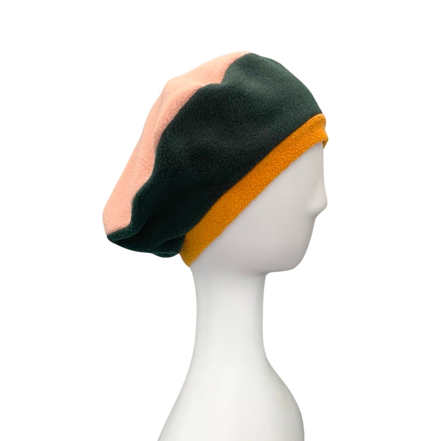 Colourful Fleece Beret Hat for Women Warm Floppy Winter Vintage Beret Cap Gift 