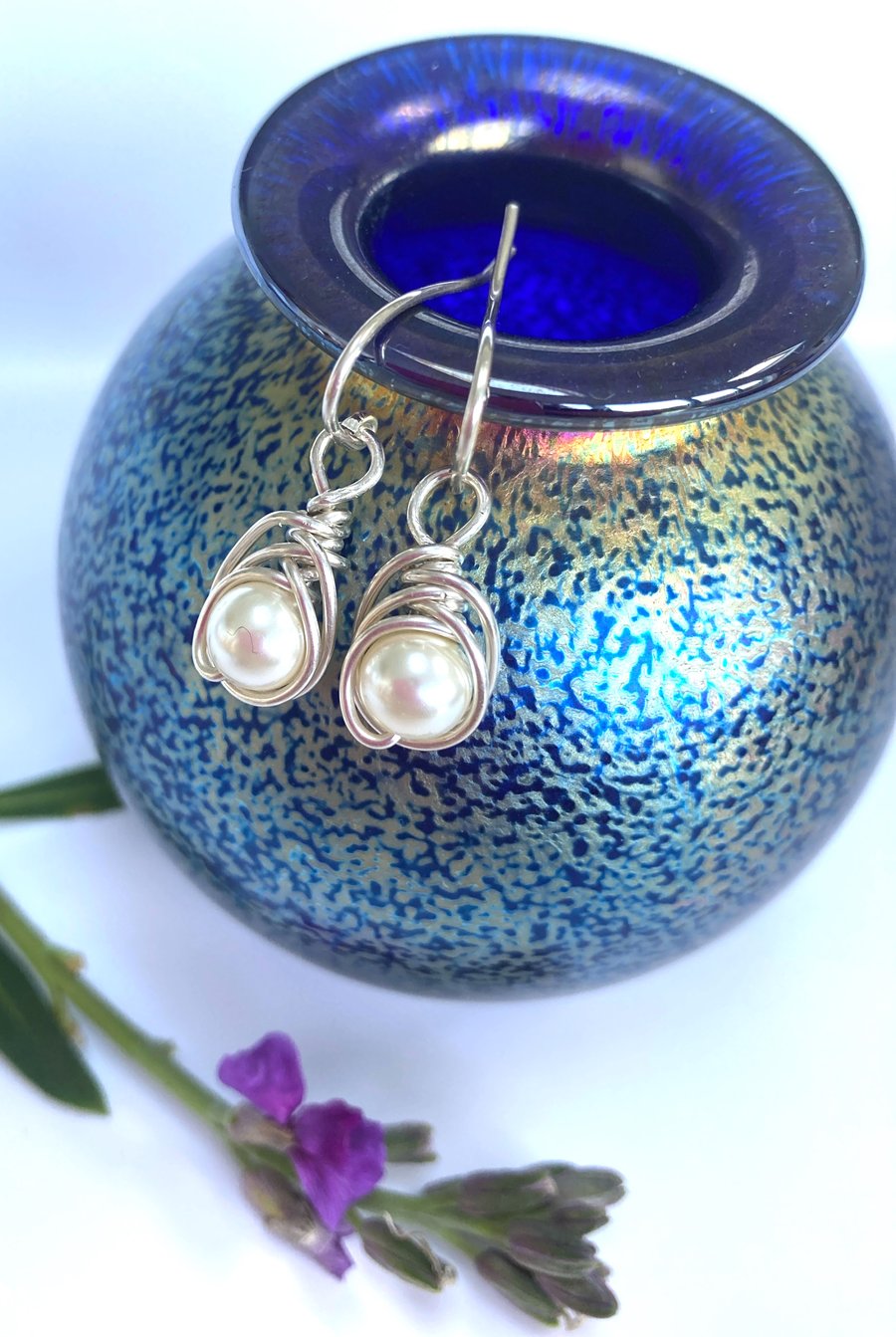 Sterling Silver Swarovski Pearl Earrings