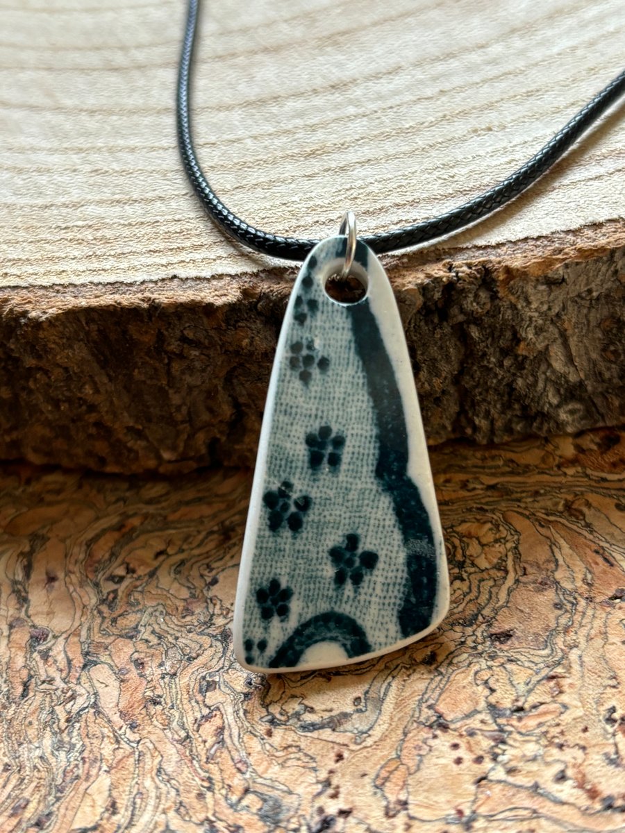Handmade Pendant or Decoration, Eco Friendly Gift, Unique, Mudlark Ceramic.