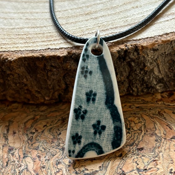 Handmade Pendant or Decoration, Eco Friendly Gift, Unique, Mudlark Ceramic.