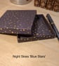 A handmade, ultra-thin gift box - Night Skies 'Blue Stars'