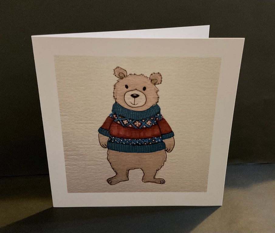 Wearing my best sweater .A cute bear keeping cosy 
