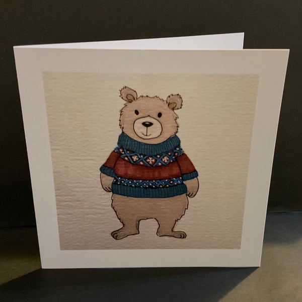 Wearing my best sweater .A cute bear keeping cosy 