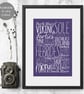 Shipping Forecast any colour, bespoke typographic print - Image 1