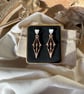 Enchanted Elven Filigree Walnut Wood Earrings - Image 1