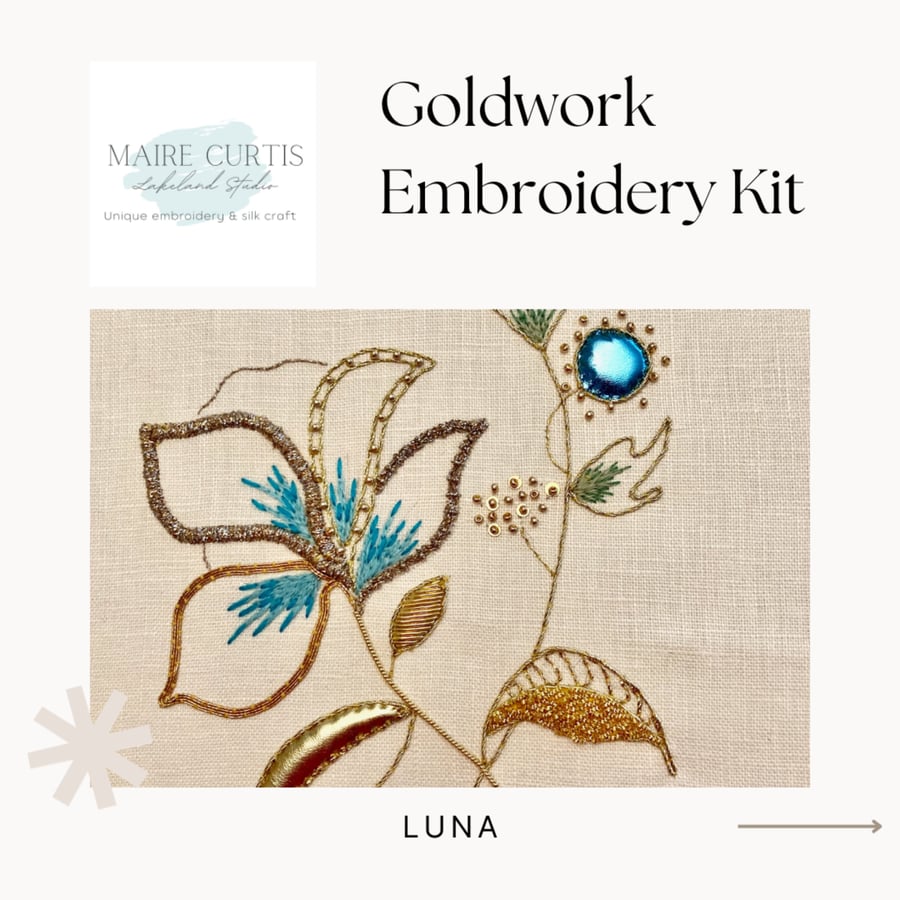 Luna Goldwork Embroidery Kit