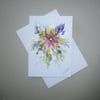 hand painted floral blank card ( ref FA 21 A4 )