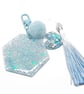 Flower Fairy Bag Charm or Keyring in Holographic Blue - Image 6