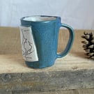 Seconds Sunday, handmade pottery mug, Teeside gift,Stockton mug. map mug, 