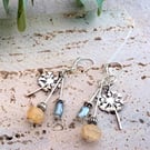 Dandelion drop earring