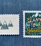 Fabric Postage Stamps - Live Your Adventure - Image 2