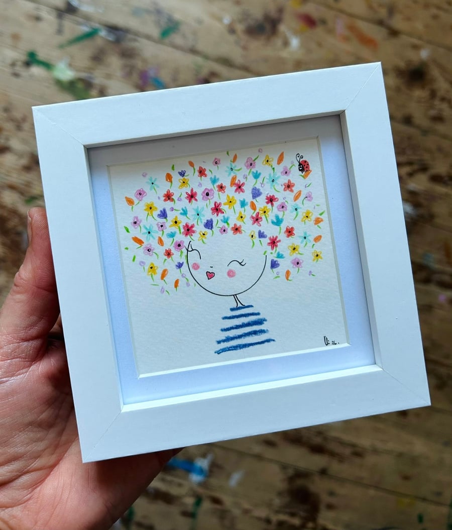 Meadow - Framed Original Mini Illutsration