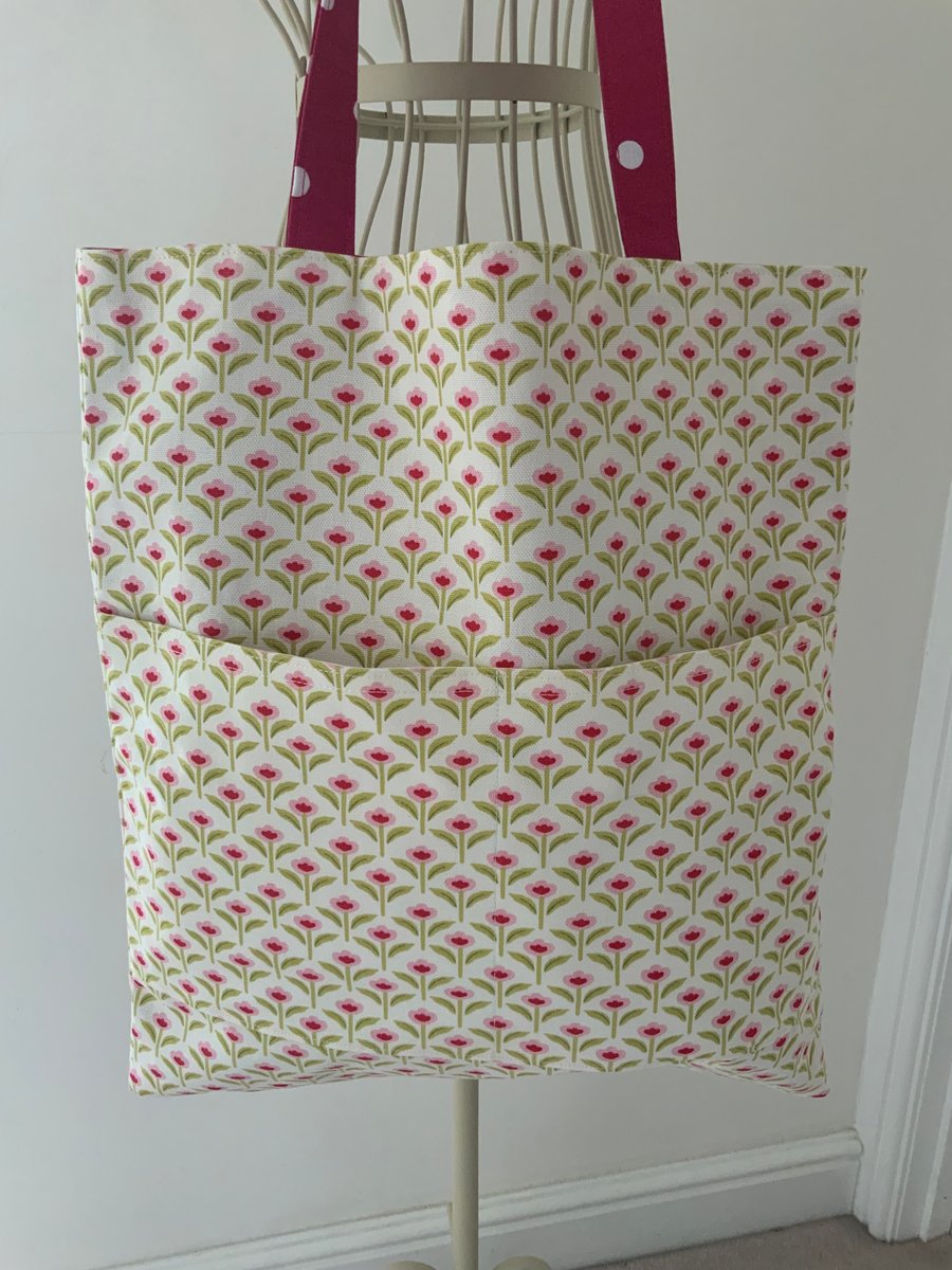 Fabric Tote Bag, Handbag, Day Bag, Book Bag,Teachers Bag