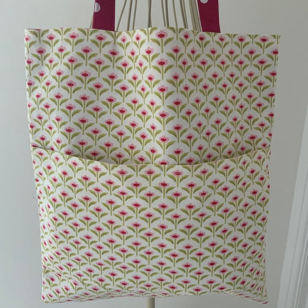 Fabric Tote Bag, Handbag, Day Bag, Book Bag,Teachers Bag