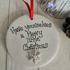 Snowflake Circle Ceramic - Have yourselves a Merry little Christmas (medium) 