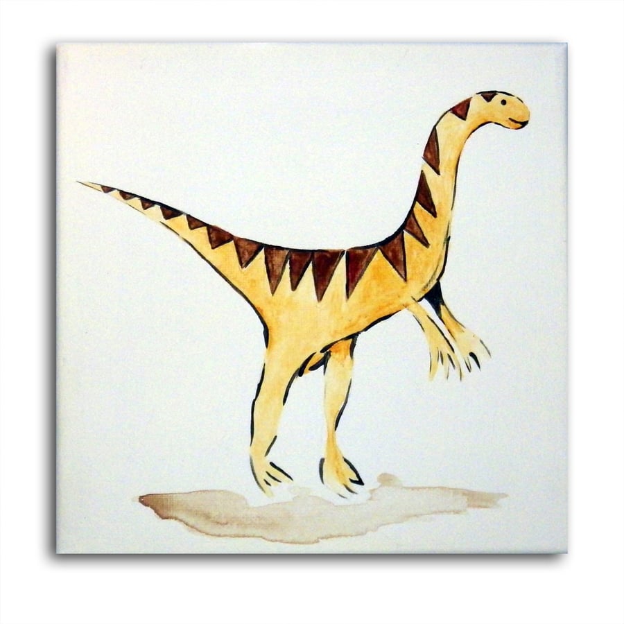 Dinosaur Art , Velociraptor Art, Dinosaur Painting, Boys Decor