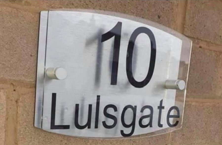 Personalised Address Plaque.