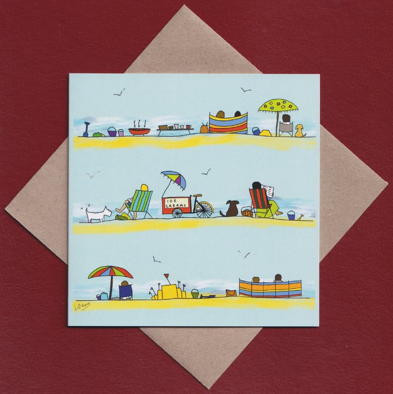 Greetings card - seaside - beach