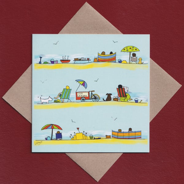 Greetings card - seaside - beach