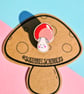 Red Mushroom Wooden Pin, Small Birthday or Christmas Gift - Image 9