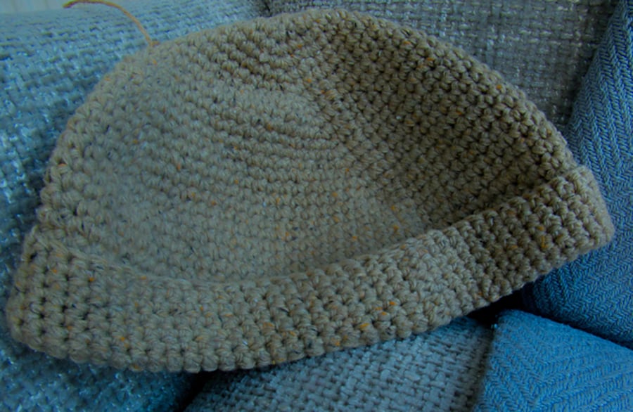 Crochet Winter Hat- Beige