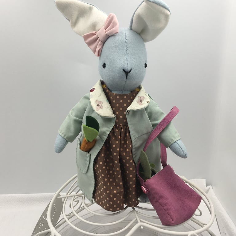 One Hundred Percent Charity. Miss Bunny Rabbit. Home Decoration. Collectible.