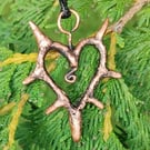 Primitive Spiked Heart Necklace 