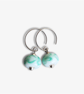 Mint Green Patterned Glass Earrings - Image 2