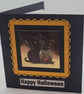 Halloween Cat card, orange - Image 3