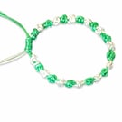 Mint Green and white romantic 'Rose Bud' bracelet, one size