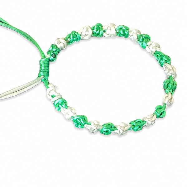 Mint Green and white romantic 'Rose Bud' bracelet, one size