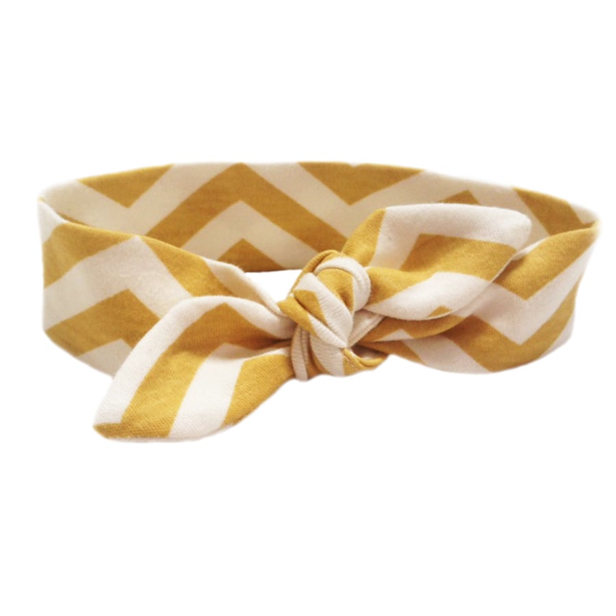 ORGANIC Baby Knotted Headband in CHEVRONS SUN - An ECO GIFT IDEA from BellaOski