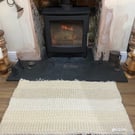 100% British Cream Wool Rug
